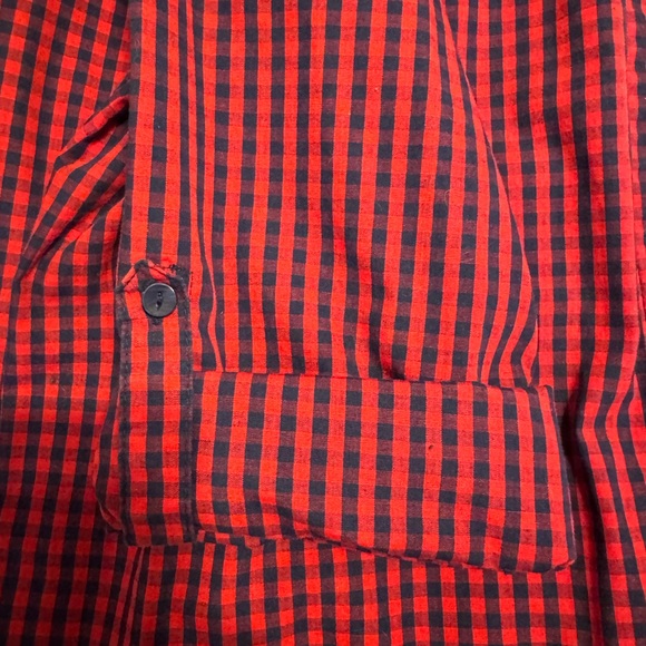 Allison Daley Red and Navy Check Shirt - Picture 4 of 5